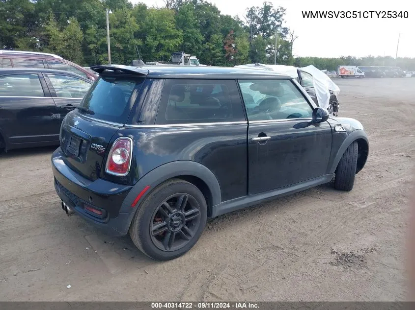 WMWSV3C51CTY25340 2012 Mini Cooper S