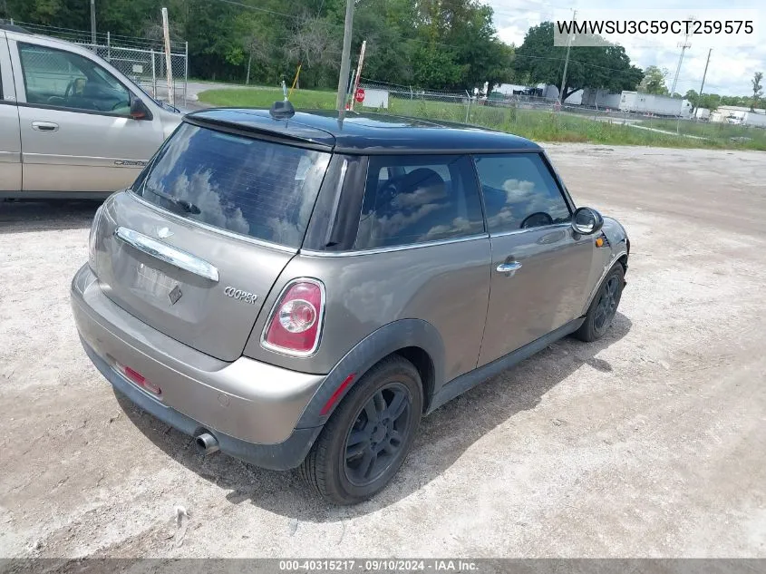 2012 Mini Cooper VIN: WMWSU3C59CT259575 Lot: 40315217