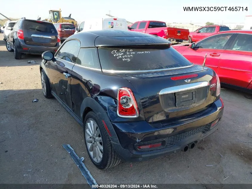 2012 Mini Cooper S VIN: WMWSX3C59CT465714 Lot: 40326204