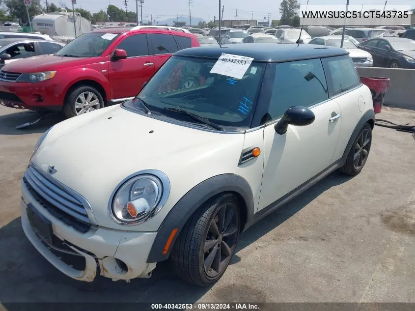 WMWSU3C51CT543735 2012 Mini Cooper