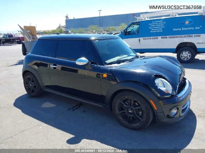 2012 Mini Cooper VIN: WMWSU3C53CT367058 Lot: 40348961