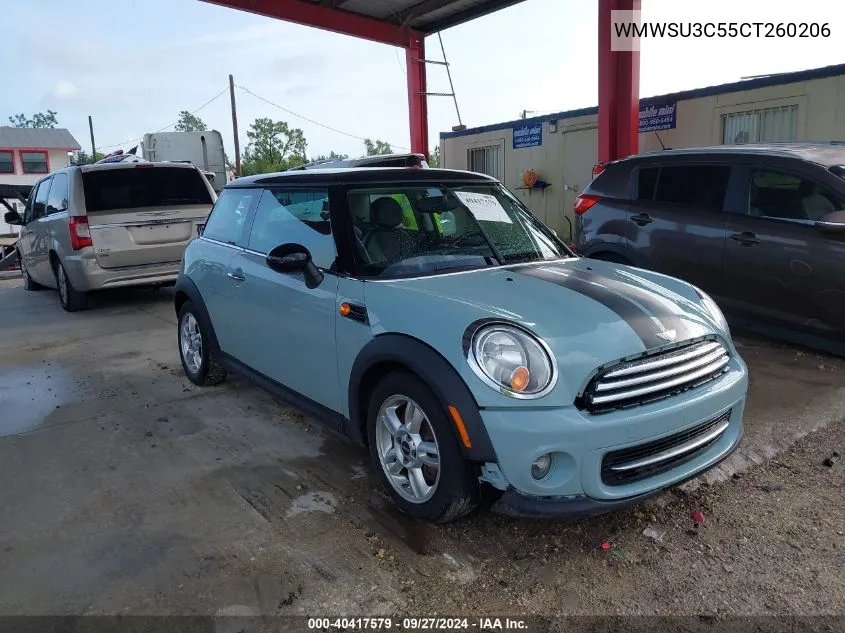 2012 Mini Cooper VIN: WMWSU3C55CT260206 Lot: 40417579