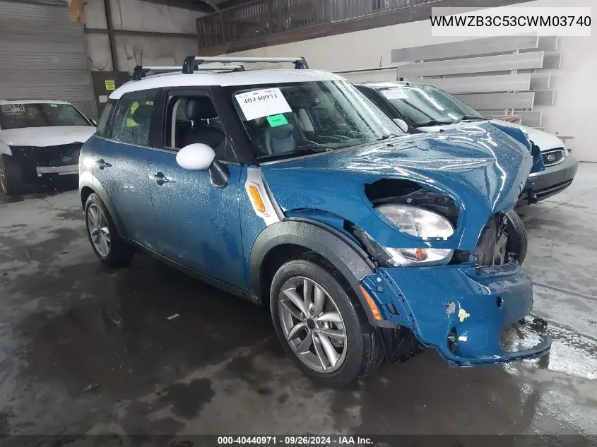 WMWZB3C53CWM03740 2012 Mini Cooper Countryman