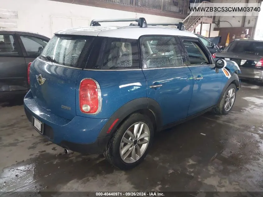 WMWZB3C53CWM03740 2012 Mini Cooper Countryman