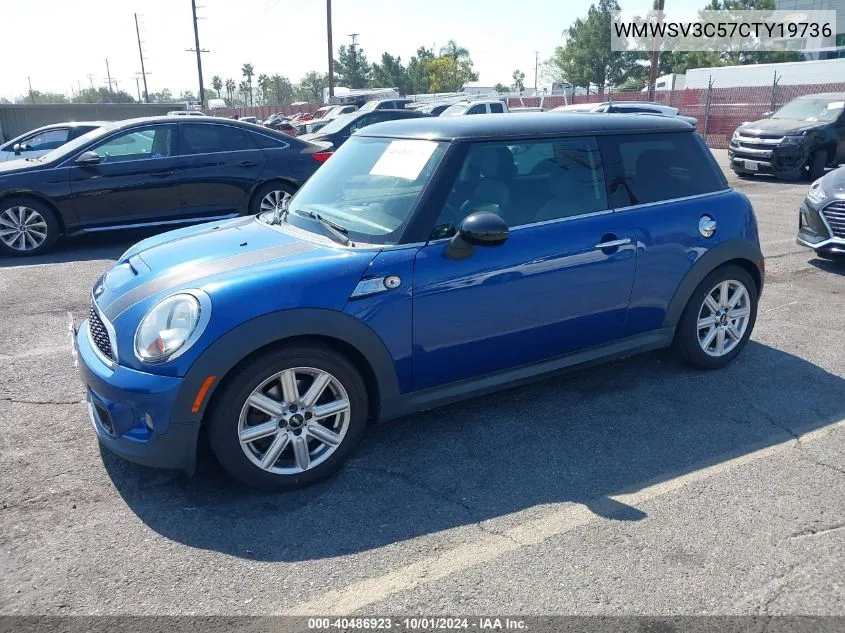 2012 Mini Cooper S VIN: WMWSV3C57CTY19736 Lot: 40486923