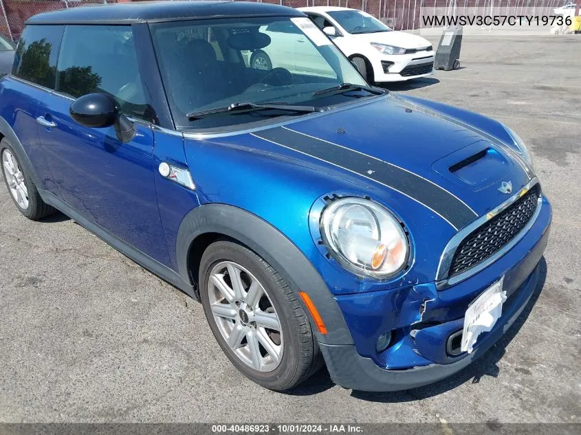 2012 Mini Cooper S VIN: WMWSV3C57CTY19736 Lot: 40486923