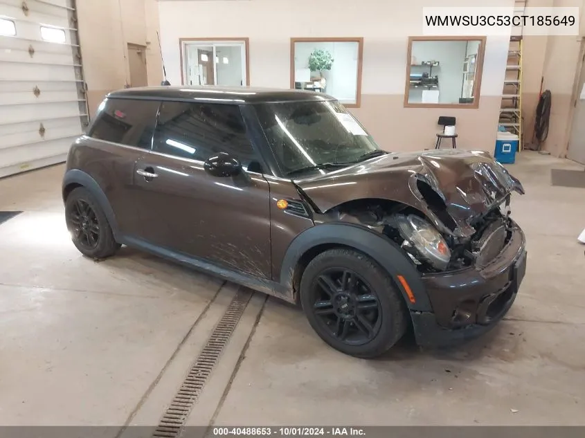 2012 Mini Cooper VIN: WMWSU3C53CT185649 Lot: 40488653