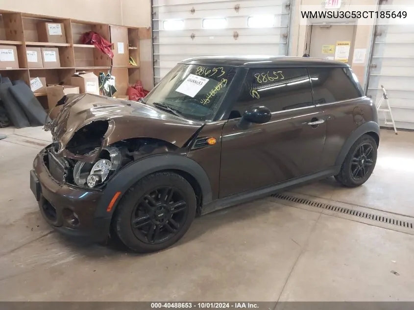 2012 Mini Cooper VIN: WMWSU3C53CT185649 Lot: 40488653