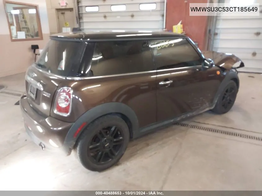 2012 Mini Cooper VIN: WMWSU3C53CT185649 Lot: 40488653