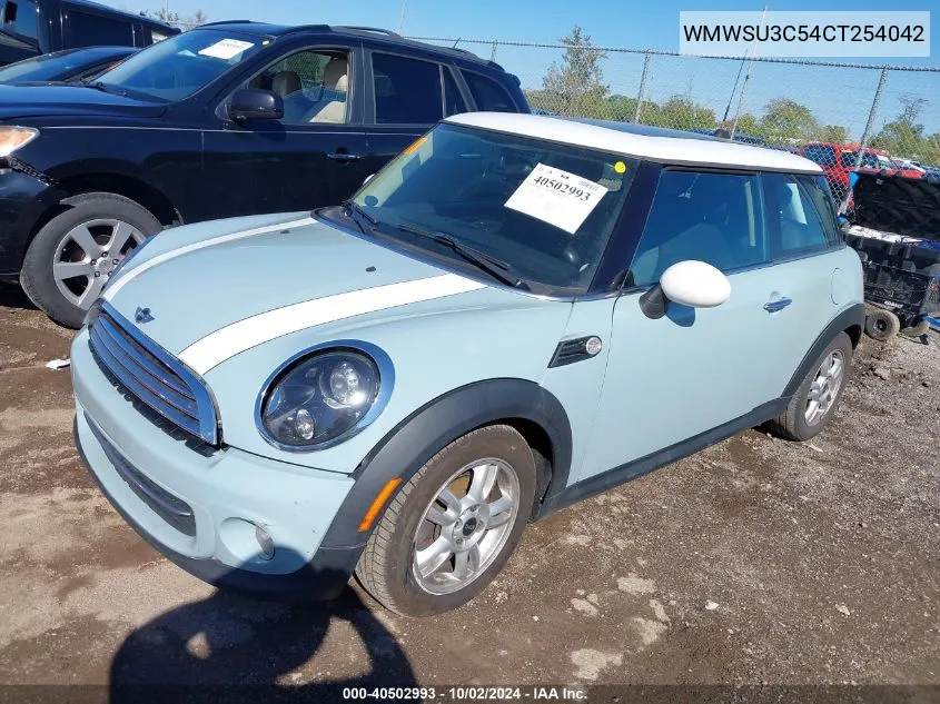 2012 Mini Cooper VIN: WMWSU3C54CT254042 Lot: 40502993