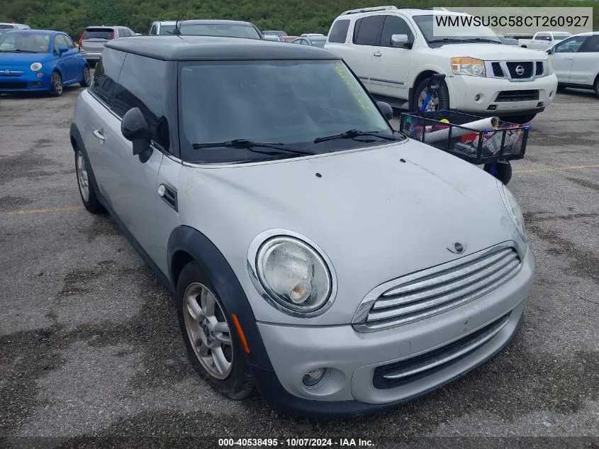 2012 Mini Cooper VIN: WMWSU3C58CT260927 Lot: 40538495