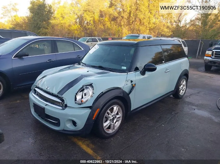 2012 Mini Cooper Clubman VIN: WMWZF3C55CT190506 Lot: 40622663