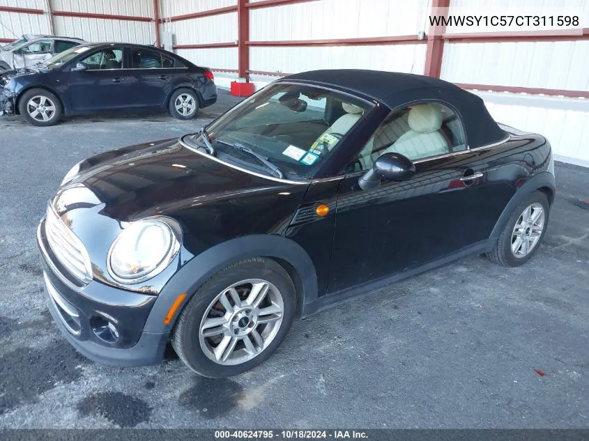 2012 Mini Cooper VIN: WMWSY1C57CT311598 Lot: 40624795