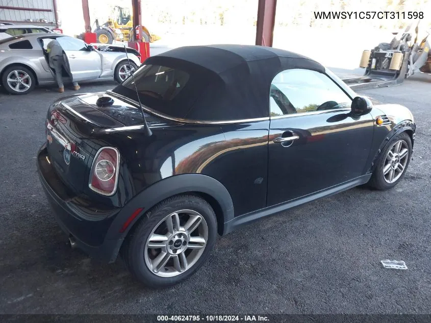 2012 Mini Cooper VIN: WMWSY1C57CT311598 Lot: 40624795