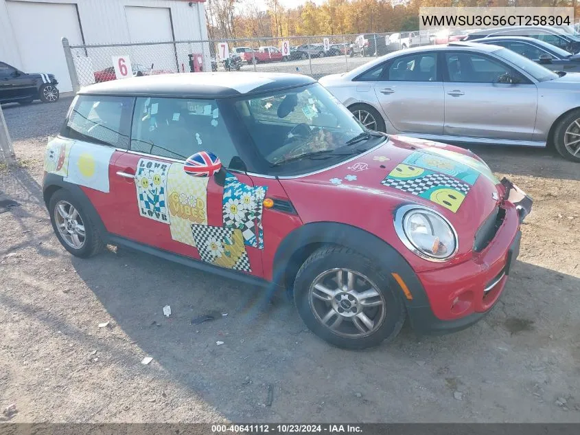 2012 Mini Cooper VIN: WMWSU3C56CT258304 Lot: 40641112