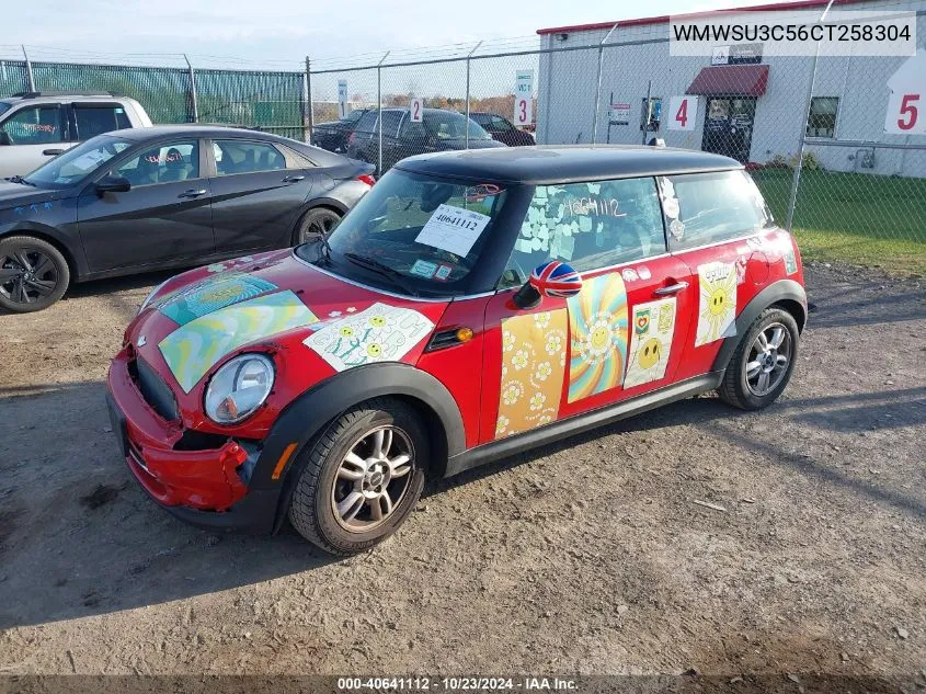 2012 Mini Cooper VIN: WMWSU3C56CT258304 Lot: 40641112