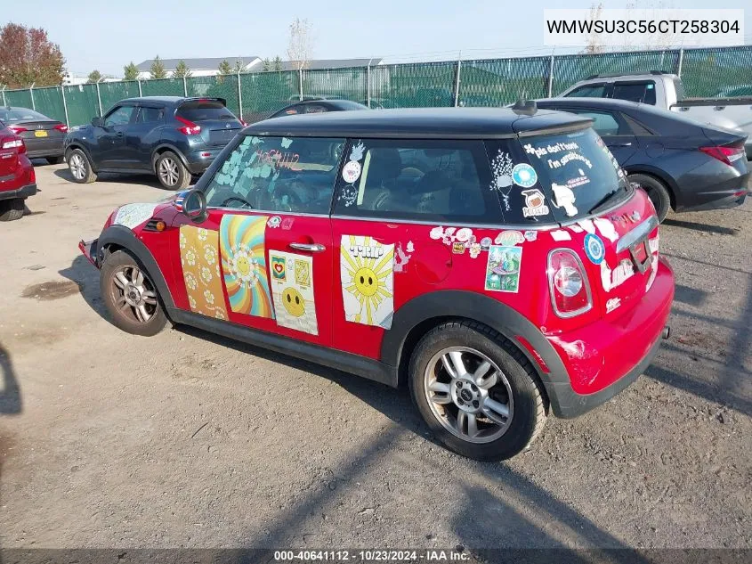 2012 Mini Cooper VIN: WMWSU3C56CT258304 Lot: 40641112