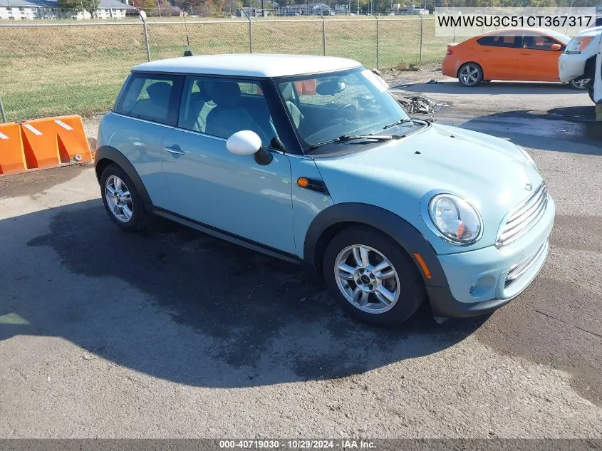 WMWSU3C51CT367317 2012 Mini Cooper