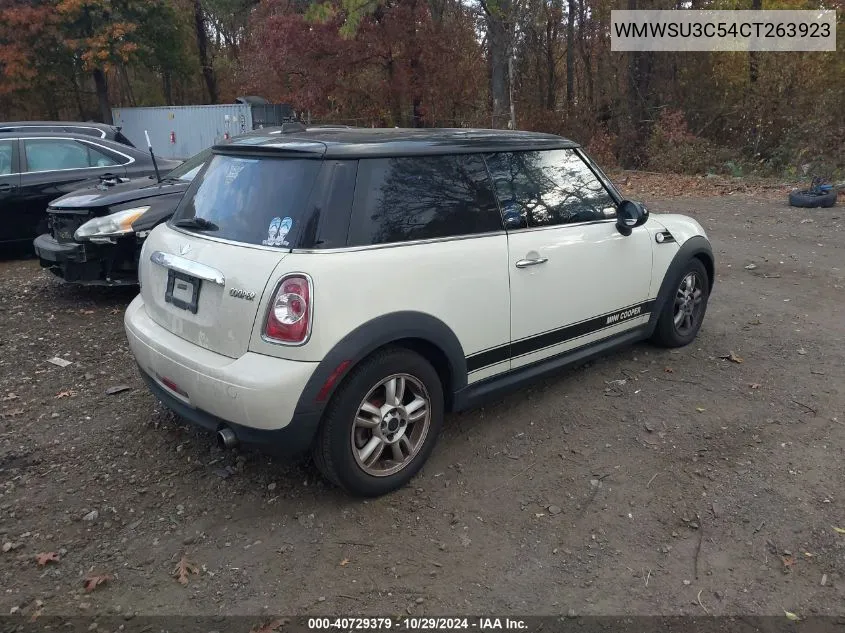 2012 Mini Cooper VIN: WMWSU3C54CT263923 Lot: 40729379