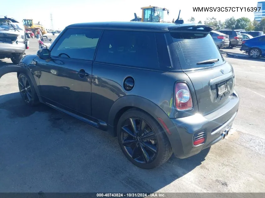 2012 Mini Cooper S VIN: WMWSV3C57CTY16397 Lot: 40743824