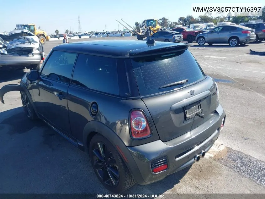 2012 Mini Cooper S VIN: WMWSV3C57CTY16397 Lot: 40743824