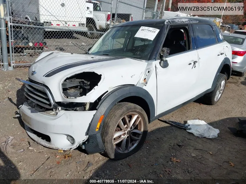 2012 Mini Cooper Countryman VIN: WMWZB3C51CWM06197 Lot: 40779935