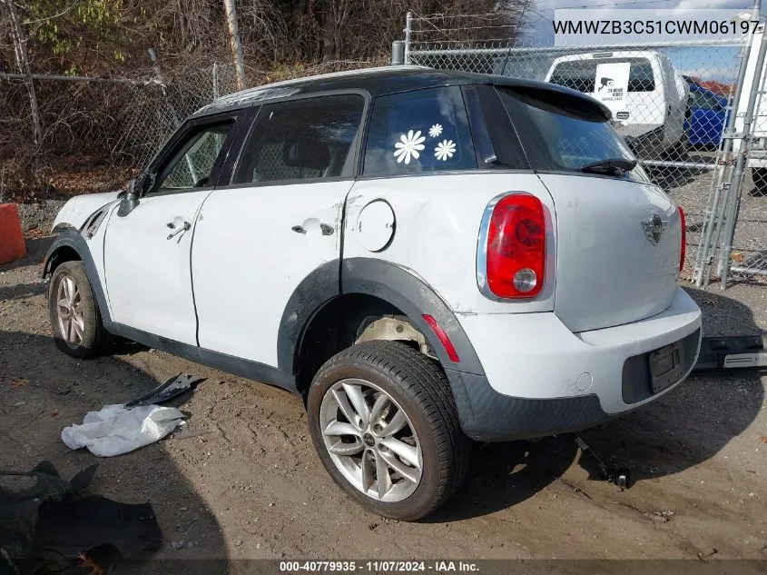 2012 Mini Cooper Countryman VIN: WMWZB3C51CWM06197 Lot: 40779935