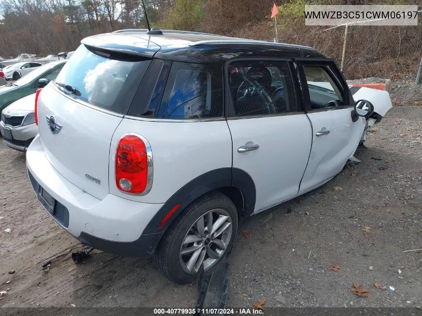 2012 Mini Cooper Countryman VIN: WMWZB3C51CWM06197 Lot: 40779935