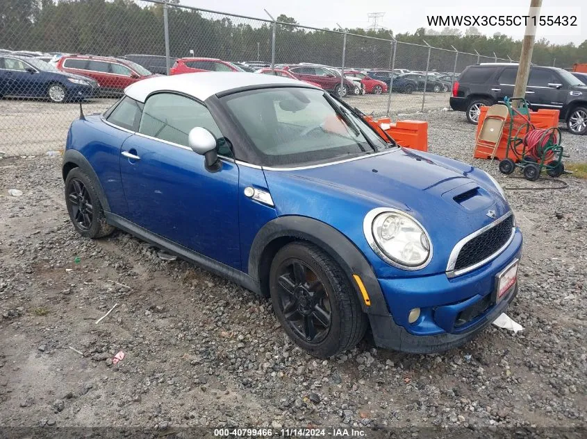 2012 Mini Cooper S VIN: WMWSX3C55CT155432 Lot: 40799466