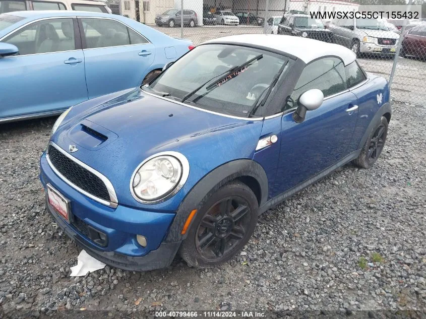 2012 Mini Cooper S VIN: WMWSX3C55CT155432 Lot: 40799466