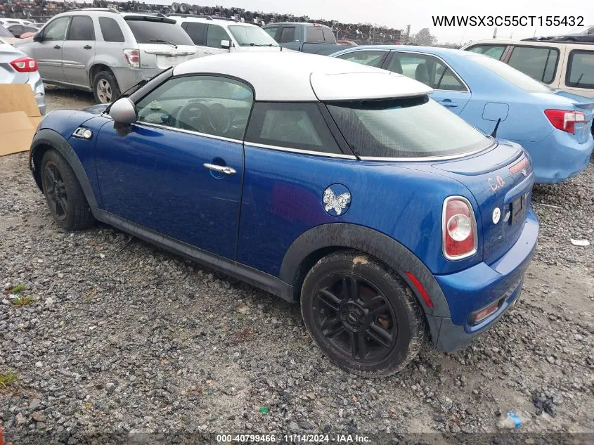 2012 Mini Cooper S VIN: WMWSX3C55CT155432 Lot: 40799466