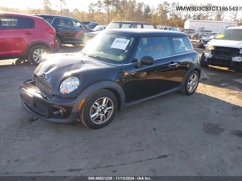 2012 Mini Cooper VIN: WMWSU3C53CT186543 Lot: 40821238