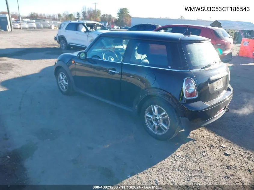 2012 Mini Cooper VIN: WMWSU3C53CT186543 Lot: 40821238