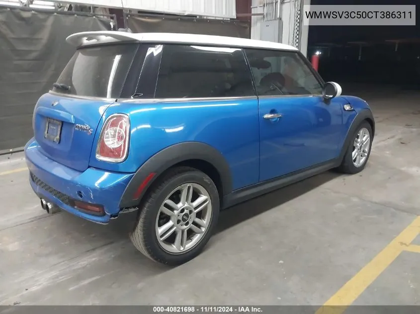 2012 Mini Cooper S VIN: WMWSV3C50CT386311 Lot: 40821698