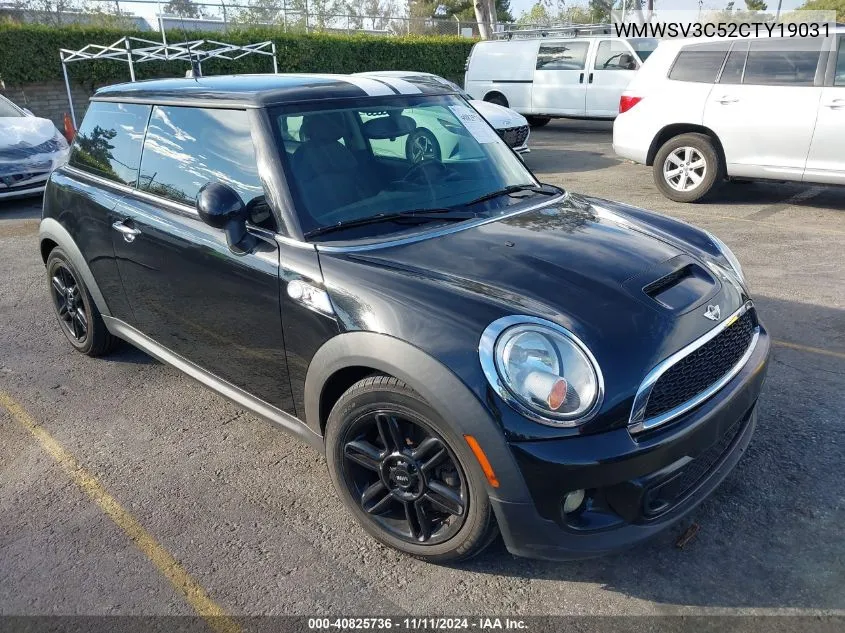 2012 Mini Cooper S VIN: WMWSV3C52CTY19031 Lot: 40825736