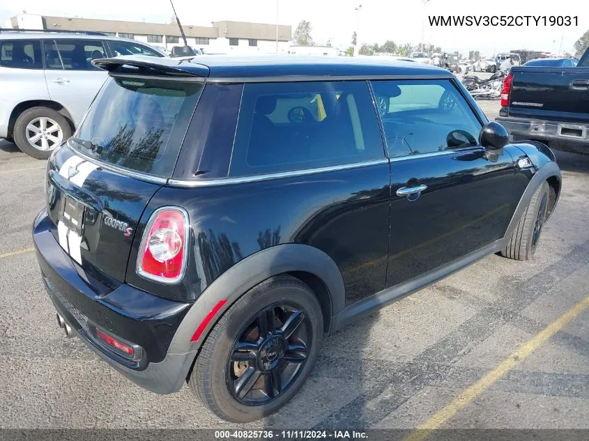 2012 Mini Cooper S VIN: WMWSV3C52CTY19031 Lot: 40825736