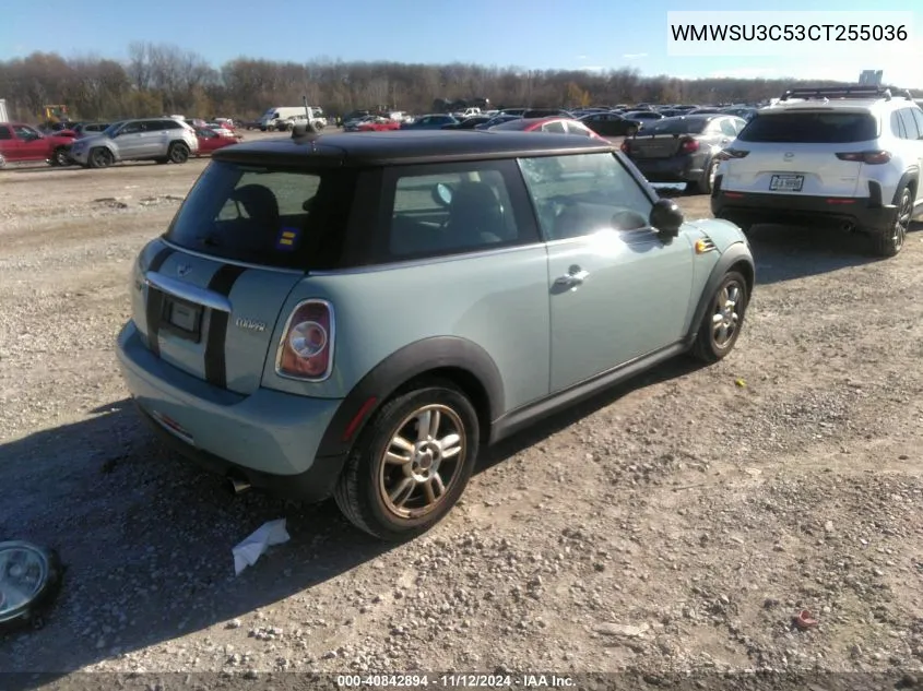 2012 Mini Cooper VIN: WMWSU3C53CT255036 Lot: 40842894