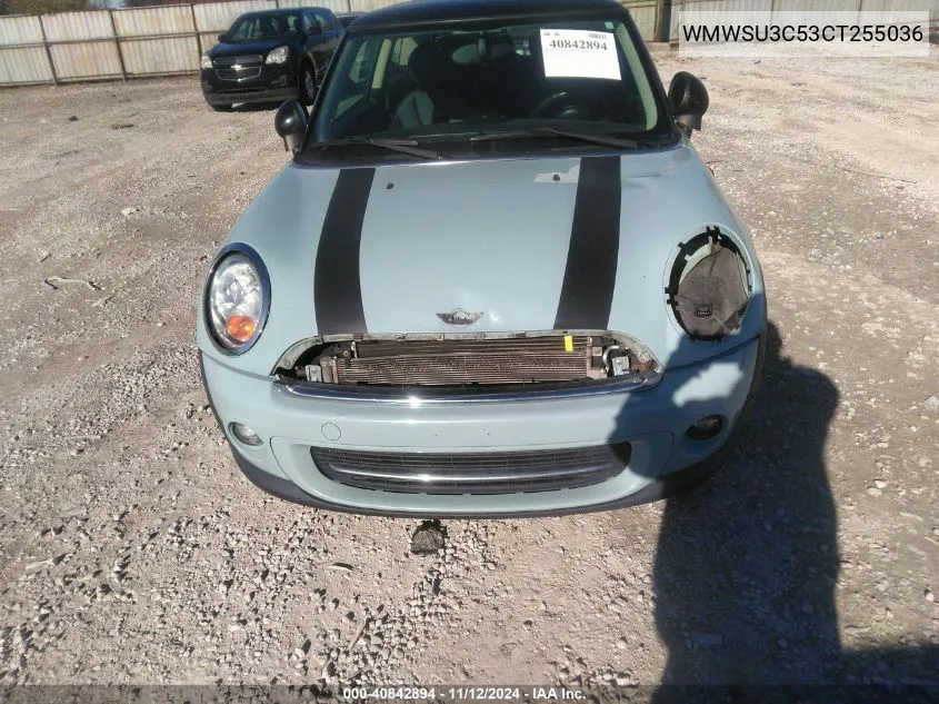 2012 Mini Cooper VIN: WMWSU3C53CT255036 Lot: 40842894