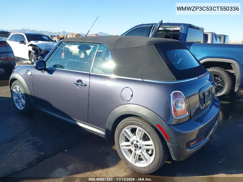 2012 Mini Cooper S VIN: WMWZP3C53CT550336 Lot: 40857283