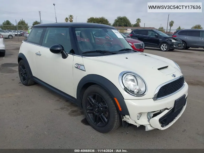 2012 Mini Cooper S VIN: WMWSV3C54CTY17636 Lot: 40868036