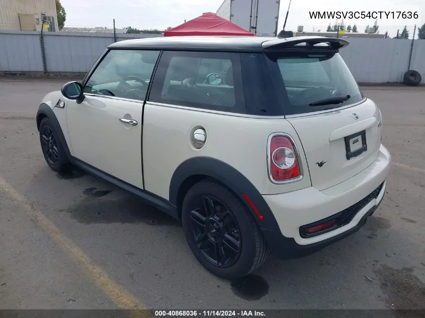 2012 Mini Cooper S VIN: WMWSV3C54CTY17636 Lot: 40868036