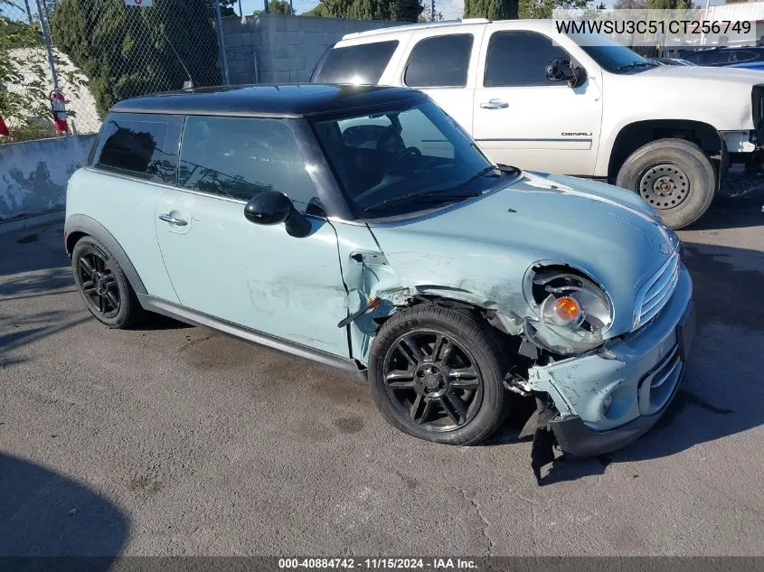 2012 Mini Cooper VIN: WMWSU3C51CT256749 Lot: 40884742