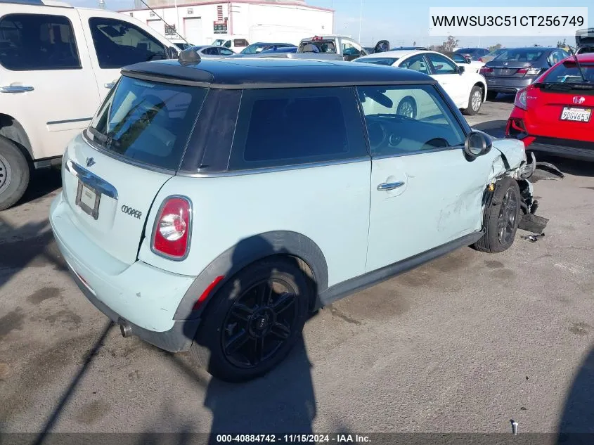 2012 Mini Cooper VIN: WMWSU3C51CT256749 Lot: 40884742