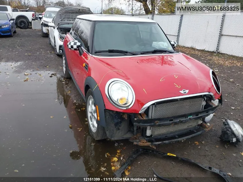 2013 Mini Cooper Hardtop VIN: WMWSU3C50DT683325 Lot: 12151399