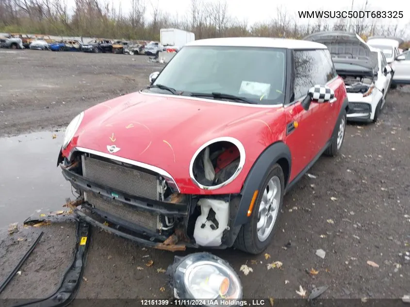 2013 Mini Cooper Hardtop VIN: WMWSU3C50DT683325 Lot: 12151399