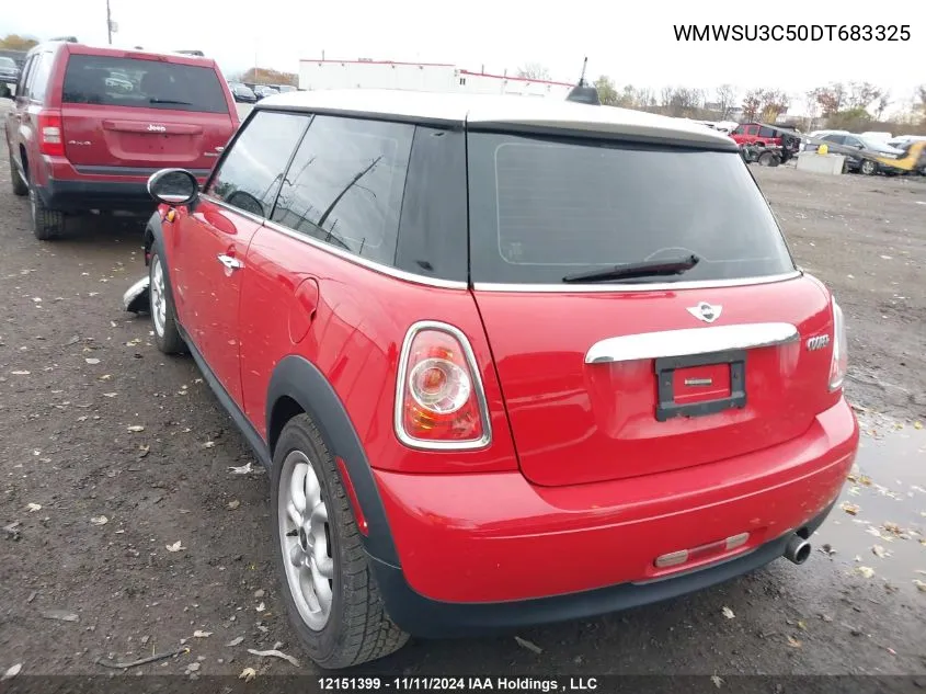 2013 Mini Cooper Hardtop VIN: WMWSU3C50DT683325 Lot: 12151399