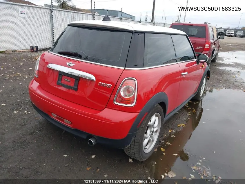 2013 Mini Cooper Hardtop VIN: WMWSU3C50DT683325 Lot: 12151399