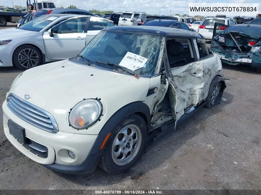 2013 Mini Hardtop Cooper VIN: WMWSU3C57DT678834 Lot: 40078799