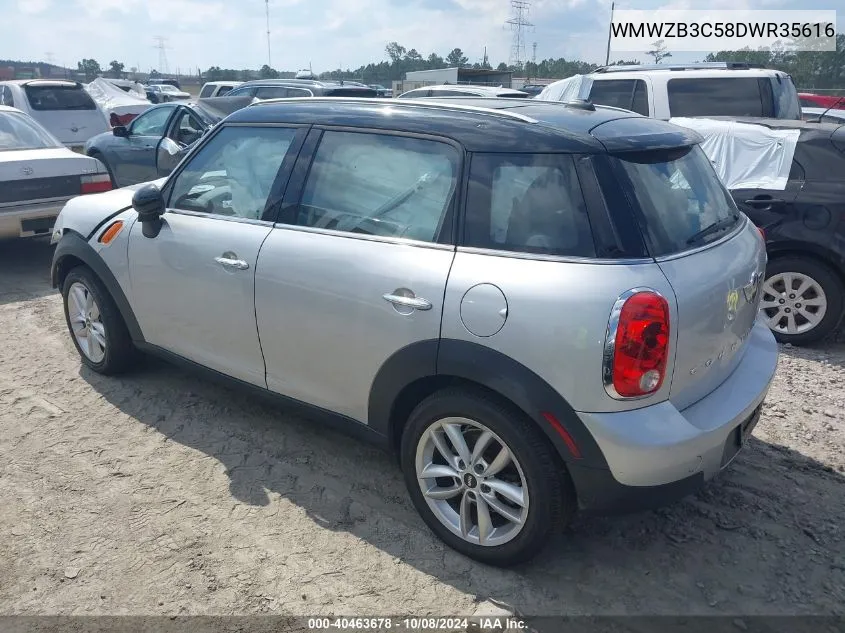 2013 Mini Cooper Countryman VIN: WMWZB3C58DWR35616 Lot: 40463678