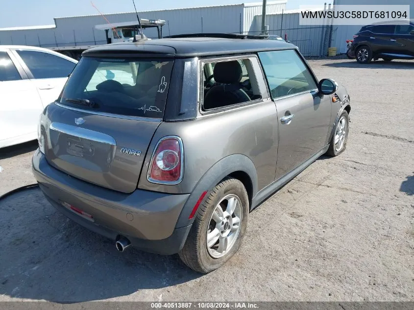 2013 Mini Hardtop Cooper VIN: WMWSU3C58DT681094 Lot: 40513887